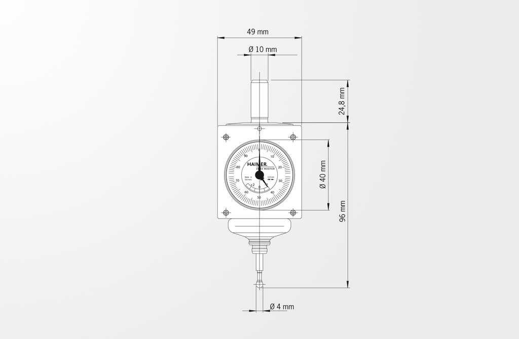 Haimer 3D-Sensor Zero Master Dimensions
